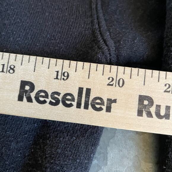 Vintage Mammoth Hoodie Sweatshirt Large Black Mountain Ski Snow Snowboard 90s - Picture 9 of 10